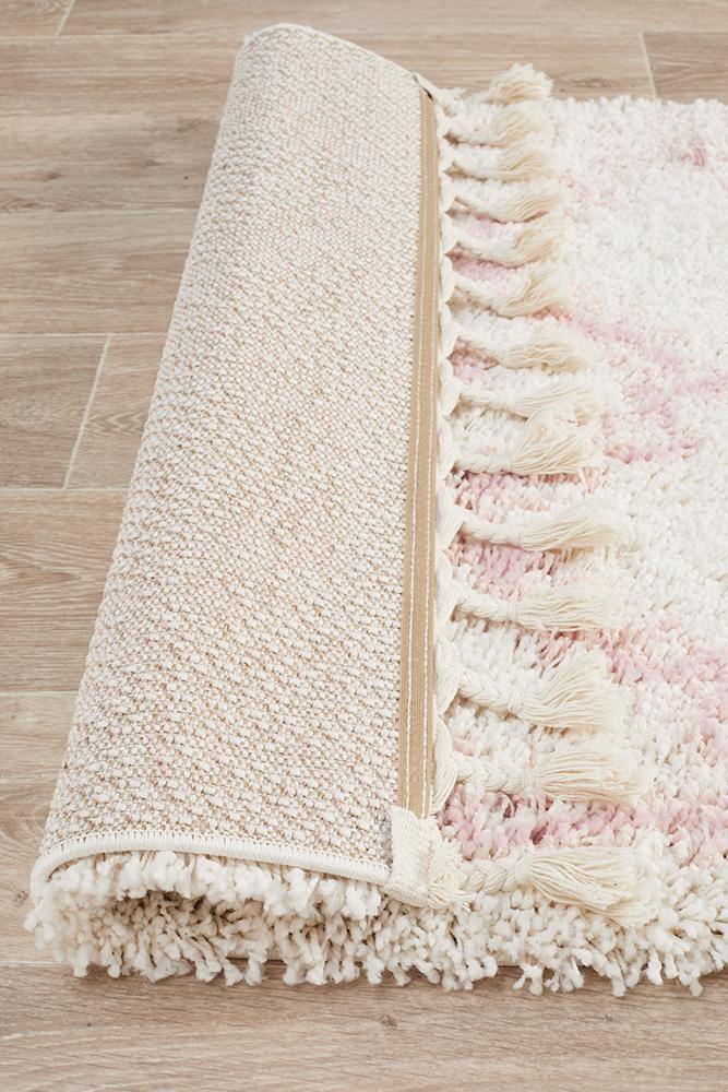 Saffron 33 Pink Runner Rug - Cozy Rugs Australia