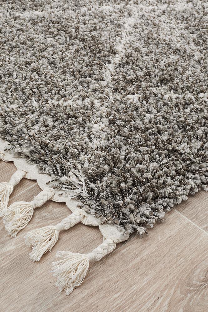 Saffron 44 Grey Runner Rug - Cozy Rugs Australia