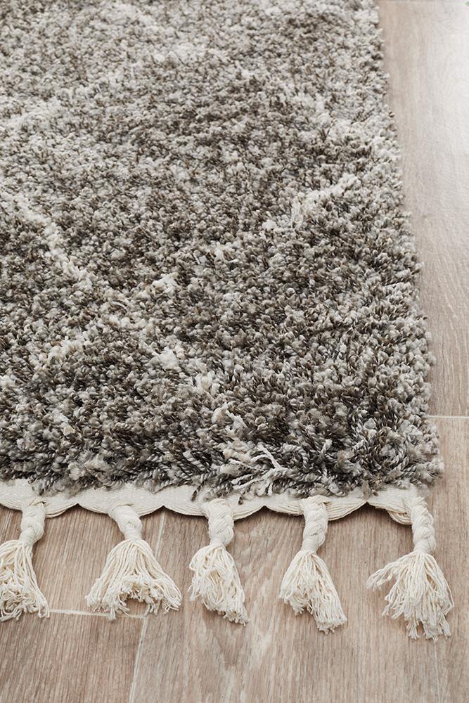 Saffron 44 Grey Runner Rug - Cozy Rugs Australia