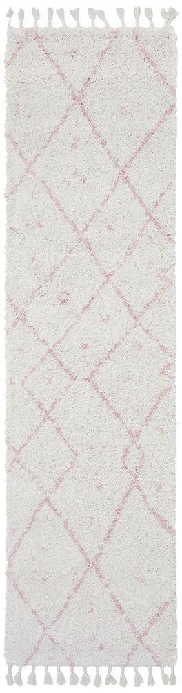 Saffron 44 Pink Runner Rug - Cozy Rugs Australia