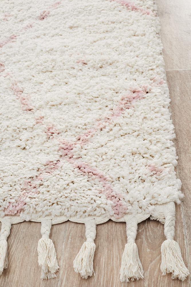 Saffron 44 Pink Runner Rug - Cozy Rugs Australia