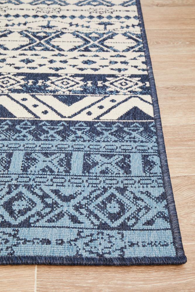 Seaside 3333 White Blue Rug - Cozy Rugs Australia