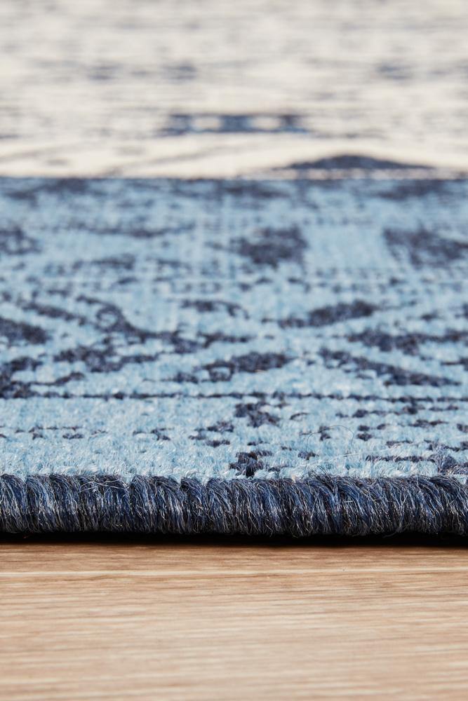 Seaside 3333 White Blue Rug - Cozy Rugs Australia