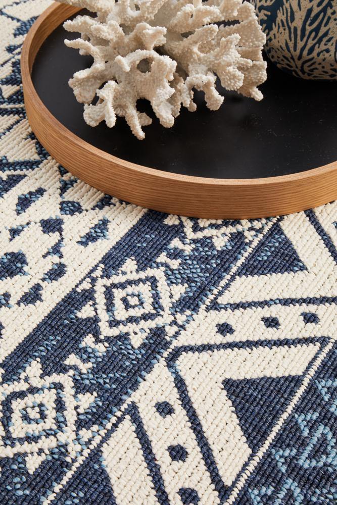 Seaside 3333 White Blue Rug - Cozy Rugs Australia