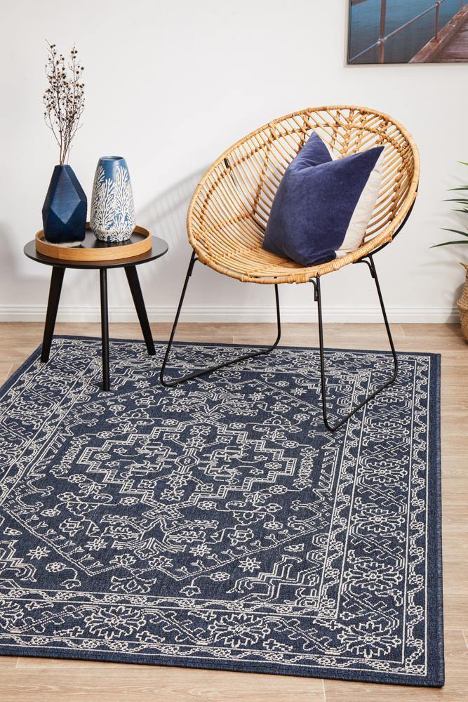 Seaside 5555 Navy Rug - Cozy Rugs Australia