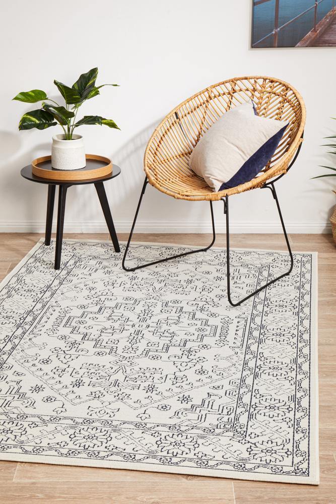 Seaside 5555 White Rug - Cozy Rugs Australia