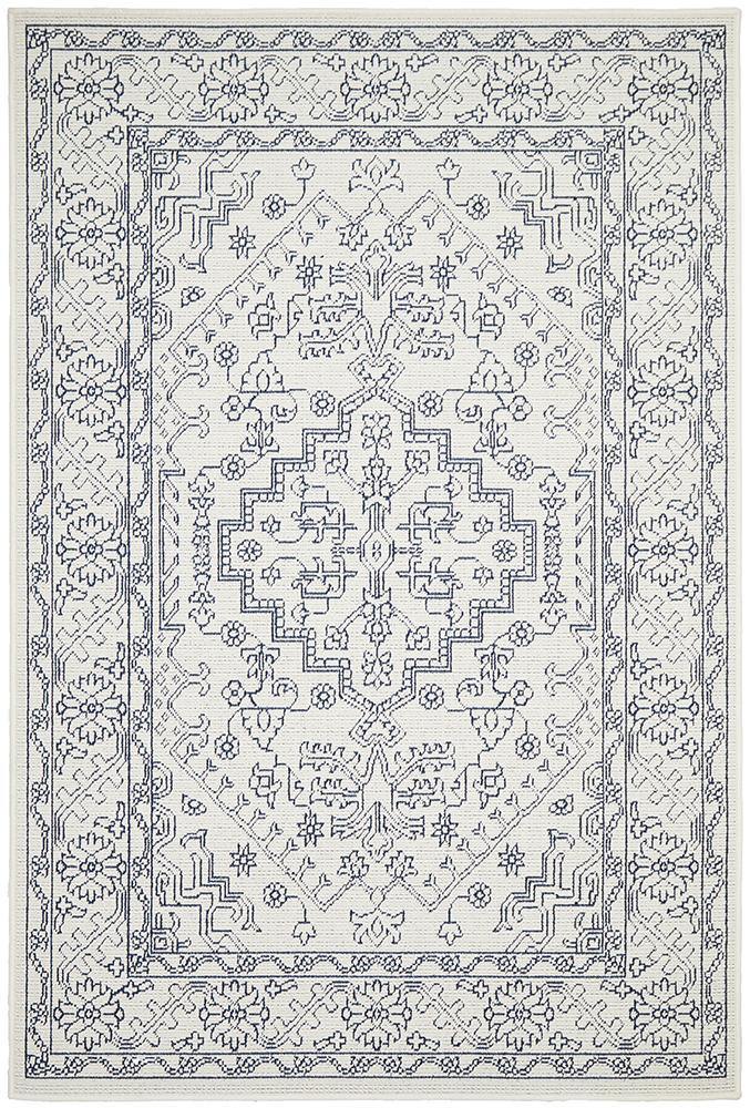 Seaside 5555 White Rug - Cozy Rugs Australia