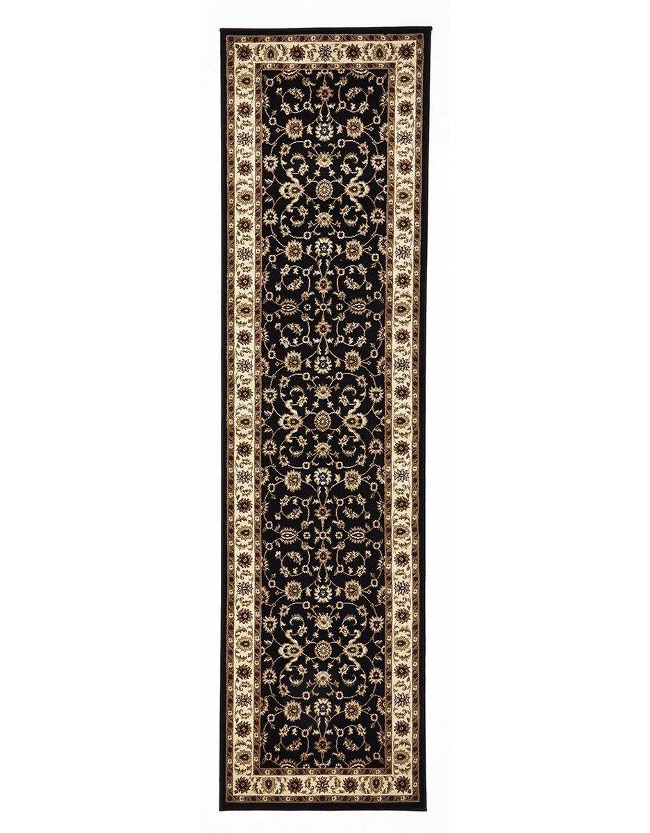 Sydney Classic Runner Black with Ivory Border Runner Rug - Cozy Rugs Australia