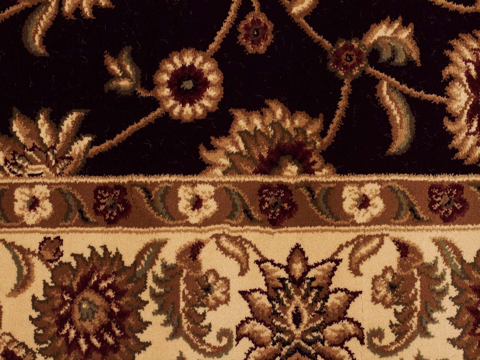 Sydney Classic Runner Black with Ivory Border Runner Rug - Cozy Rugs Australia