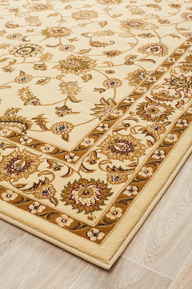 Sydney Collection Classic Rug Ivory with Ivory Border - Cozy Rugs Australia