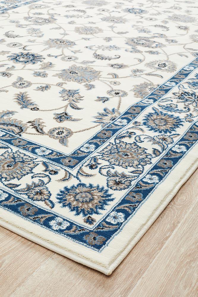 Sydney Collection Classic Rug White with White Border - Cozy Rugs Australia