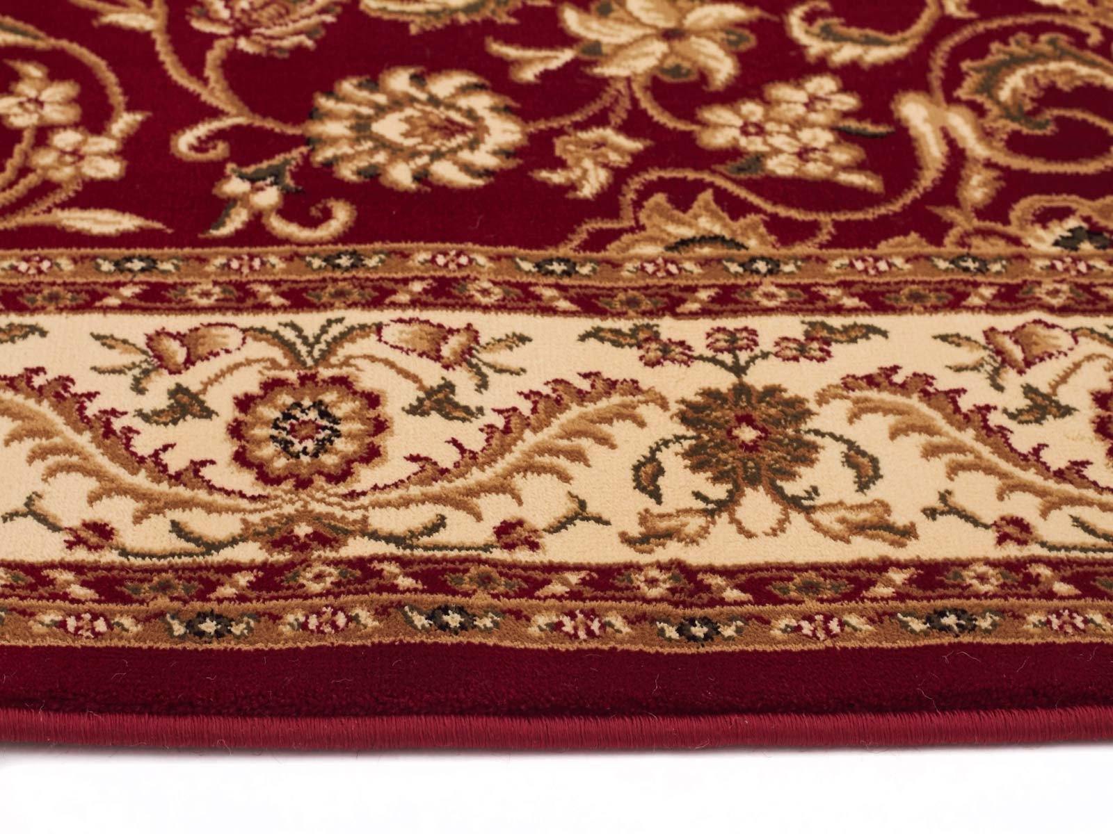 Sydney Medallion Runner Red with Ivory Border Runner Rug - Cozy Rugs Australia