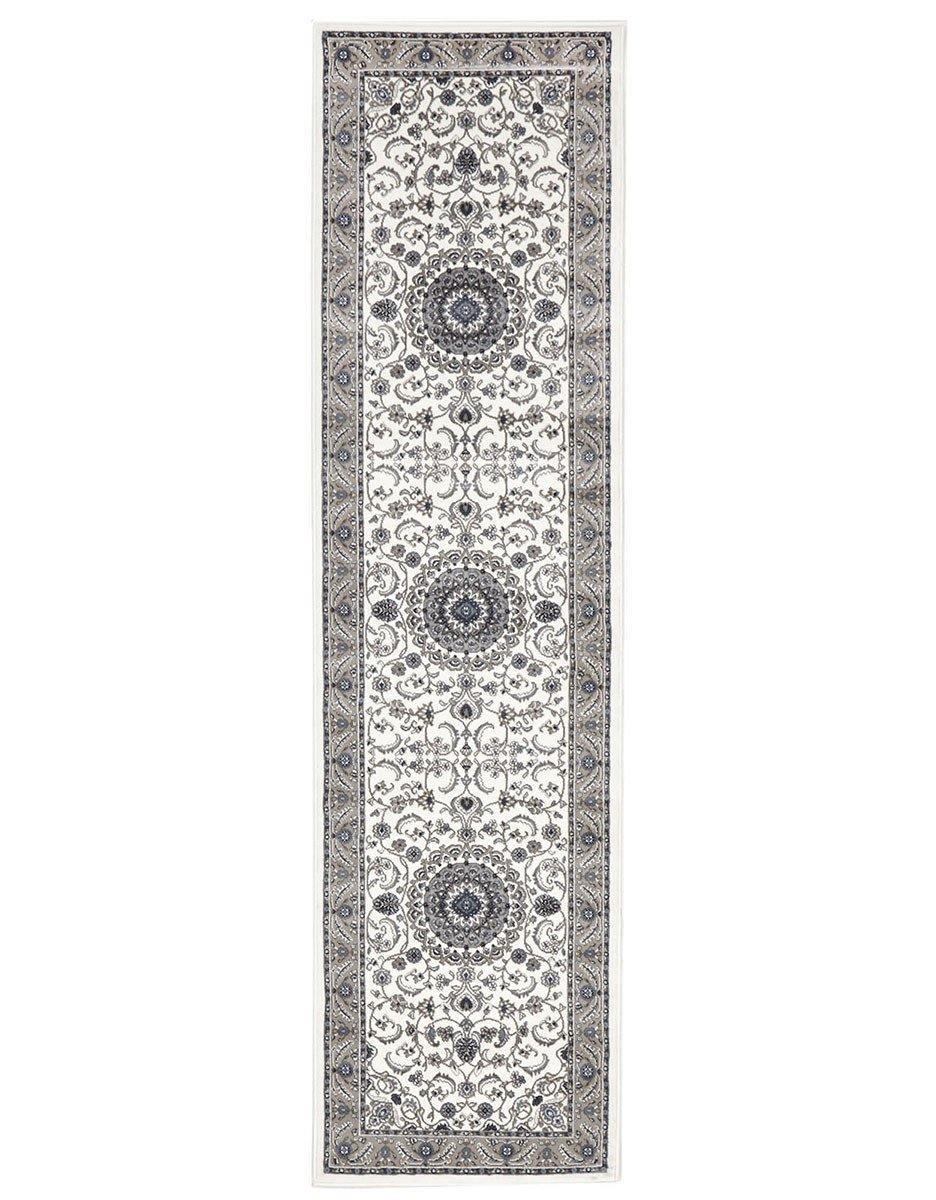 Sydney Collection Medallion Rug White with Beige Border - Cozy Rugs Australia