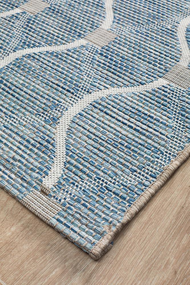 Rug Culture Terrace 5501 Blue Runner Rug - Cozy Rugs Australia