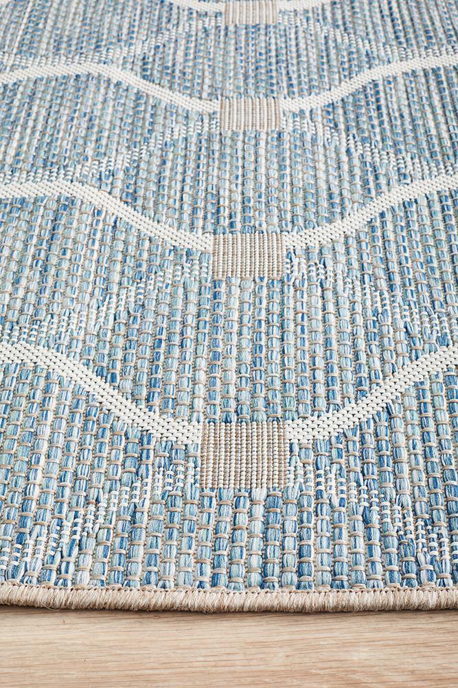 Rug Culture Terrace 5501 Blue Runner Rug - Cozy Rugs Australia