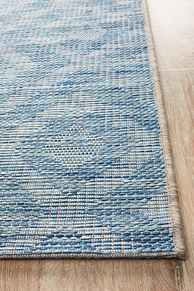 Rug Culture Terrace 5504 Blue Runner Rug - Cozy Rugs Australia