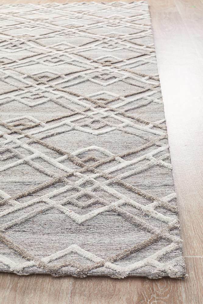 Visions Winter Silver Stream Modern Rug - Cozy Rugs Australia