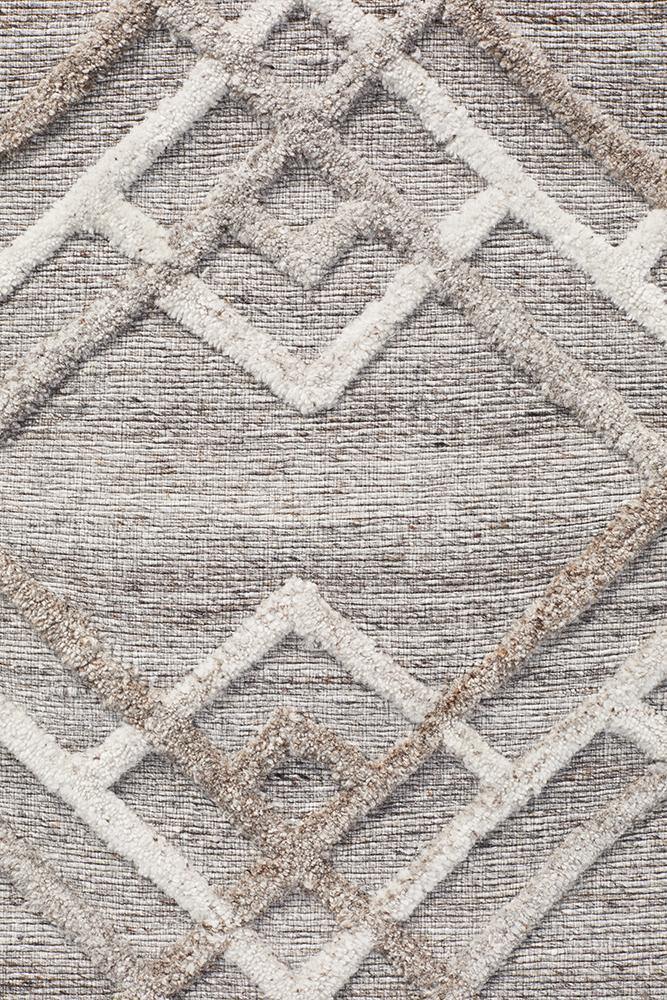 Visions Winter Silver Stream Modern Rug - Cozy Rugs Australia