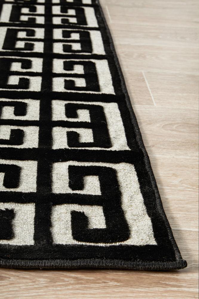 York Brenda Black & Gold Rug - Cozy Rugs Australia