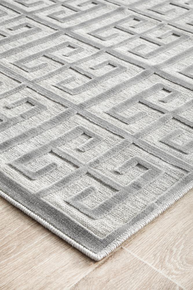 York Brenda Silver Runner Rug - Cozy Rugs Australia