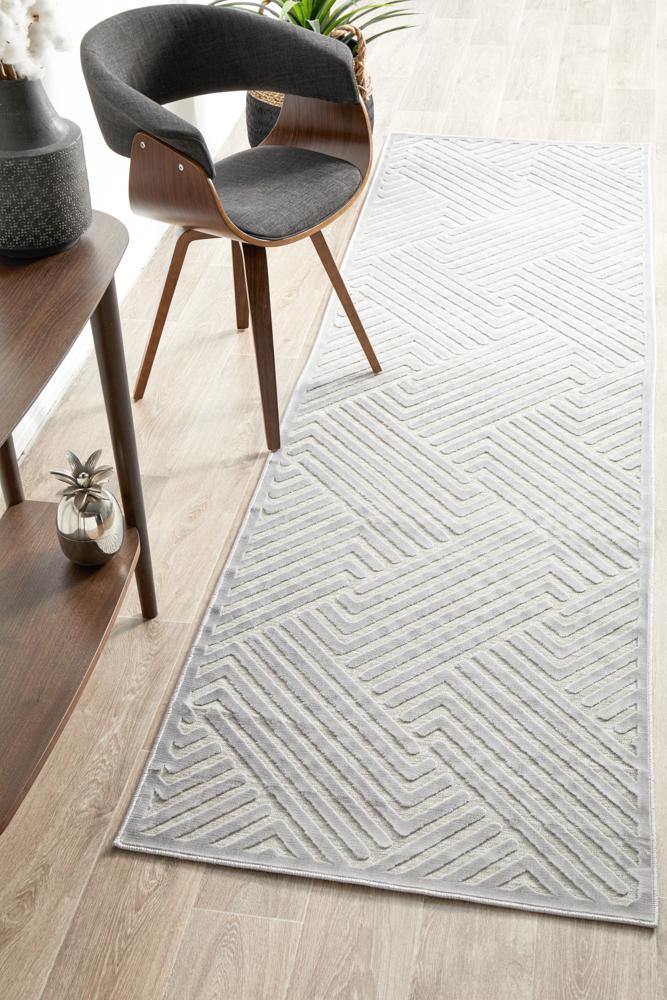 York Cindy Silver Runner Rug - Cozy Rugs Australia