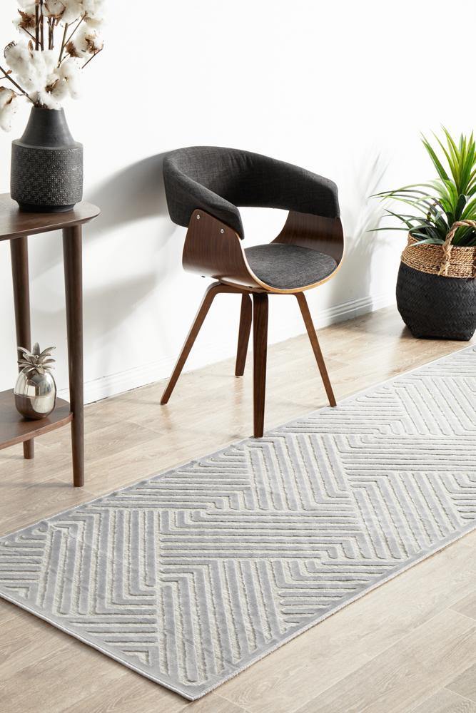 York Cindy Silver Runner Rug - Cozy Rugs Australia