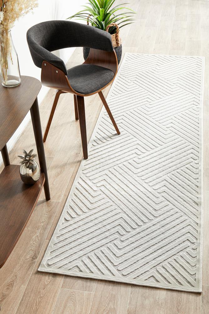 York Cindy  Natural White Runner Rug - Cozy Rugs Australia