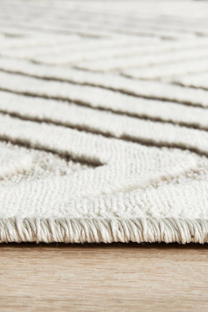 York Cindy  Natural White Runner Rug - Cozy Rugs Australia