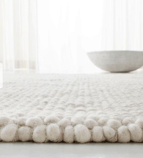 Pebble White Handmade custom rug - All Modern Design